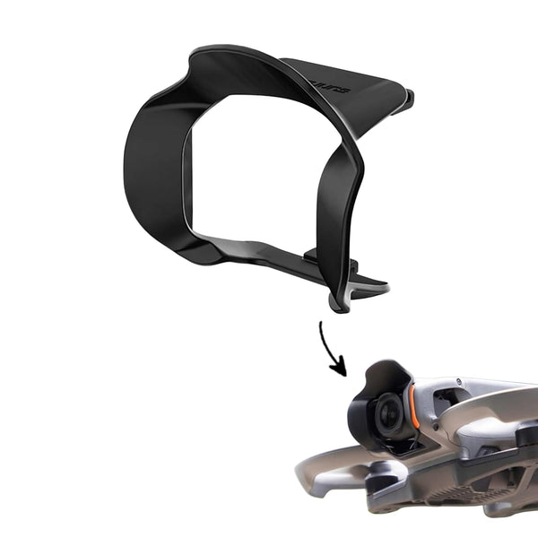 Lens Sun Hood and Crash Guard for DJI Avata 2 Gimbal Camera (Black)