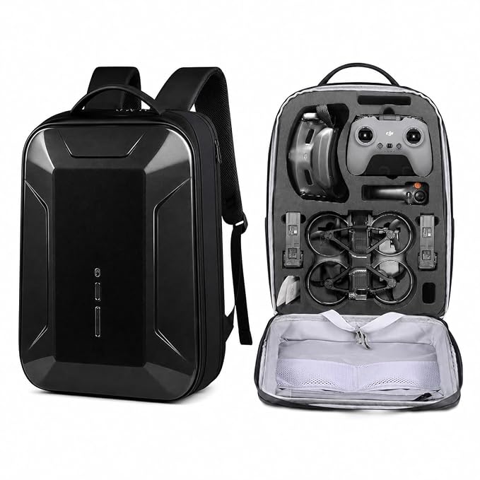 Multipurpose Hard Shell Waterproof Backpack bag for DJI Avata 2 & Accessories  (Avata 2 Bagpack, Black)