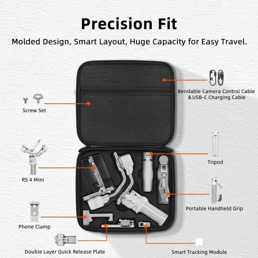 DJI Rs 4 Mini DSLR Gimbal and Accessories Protection Bag (Black)