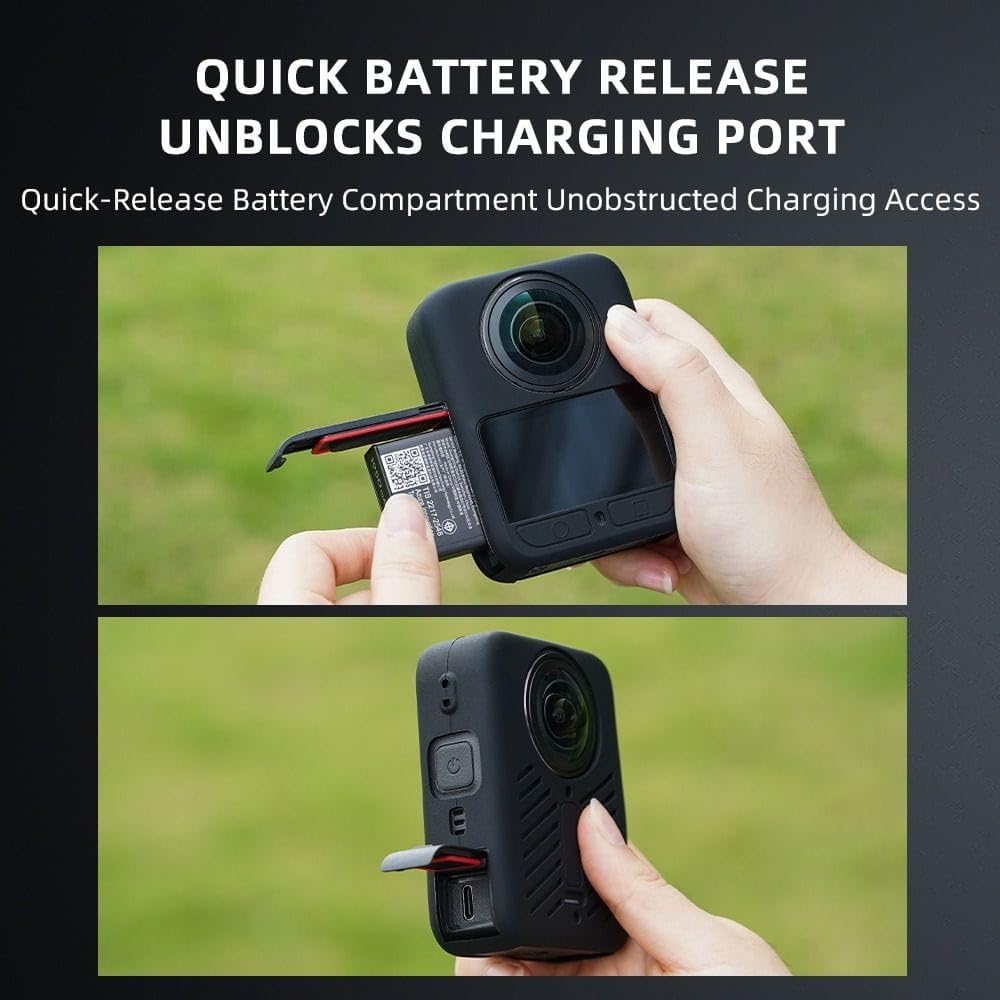 GetZget® Silicone Cover For DJI Osmo 360 Camera Cover with Lens Cap Scratch Protector 