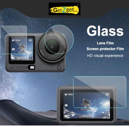 GetZget Tempered Glass Screen Protector  9H Hardness, For DJI Action 6 Camera 