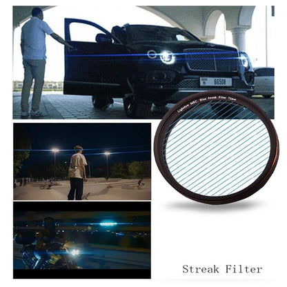  Streak Lens For oneplus12, iPhone 14/15 pro & pro max, Xiaomi 14 Mobile Cover, DSLR Camera (Blue, 58mm) Getzget