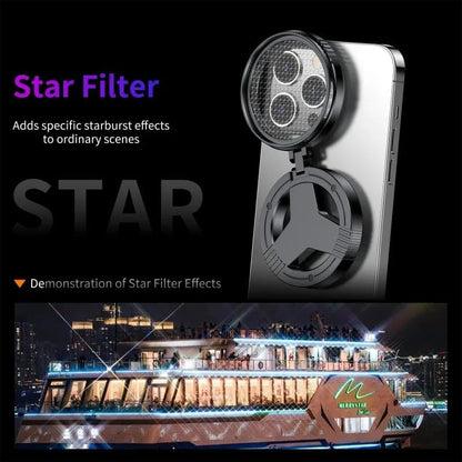 Magnetic 52mm Circular Polarized Lens Filter Foldable Adaptor For iPhone 17/16/15/14/13 and Android VIVO/REDMI/Samsung/Oppo/XIAOMI