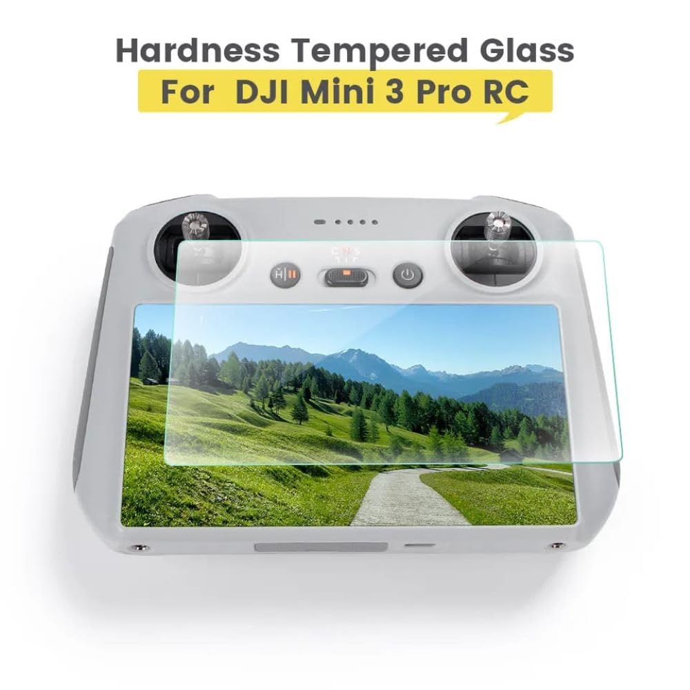 HD Tempered Glass for DJI Mini 3/Mini 4 pro/ Mavic 3 Classic / Mavic Air 3 Remote Controller 9H Screen Scratch Protector Guard (Pack of 1 Glass)