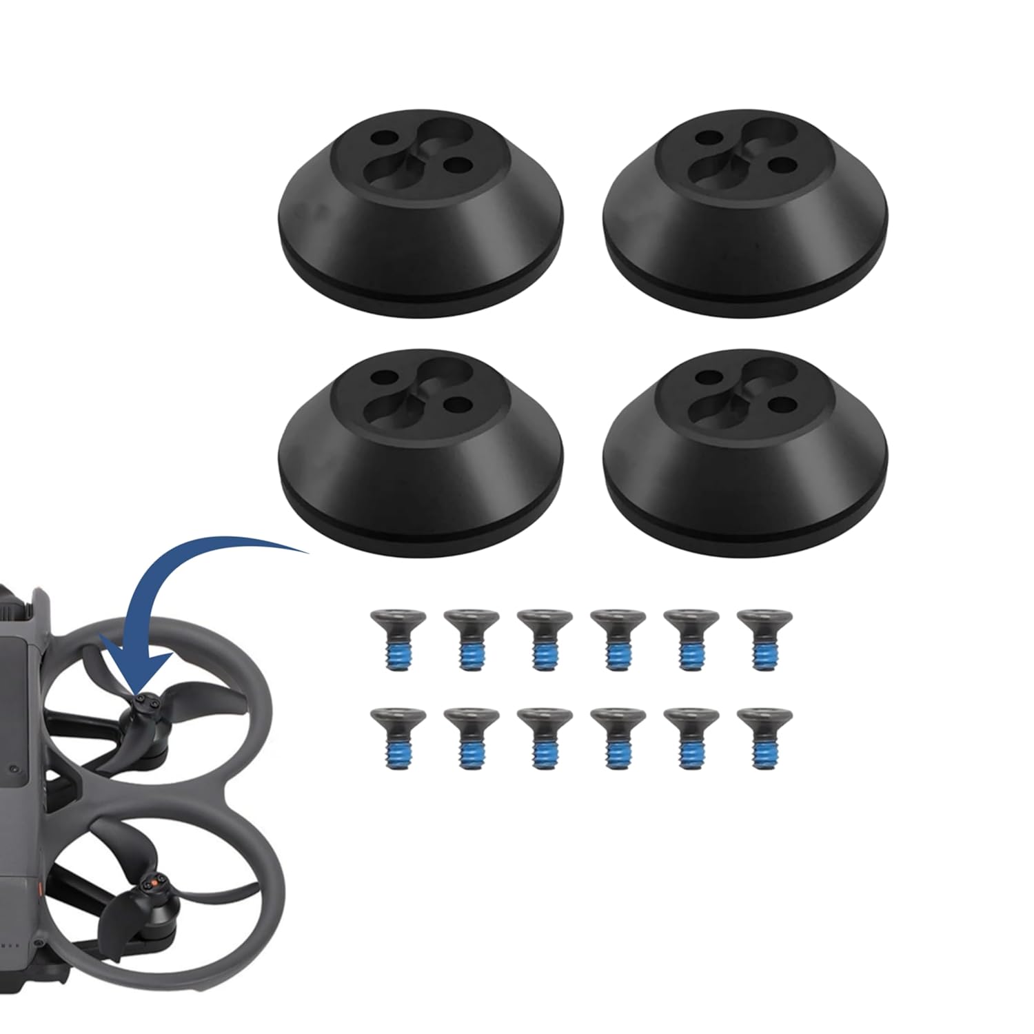 Motor Cover Cap For DJI Avata 2- Durable, Lightweight Protection, and Heat Dissipation Accessories (Black)