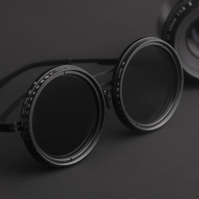 Adjustable Polarized Sunglasses with 1-9 Tint Levels - UV400 Protection & ND Filter Lenses - Unisex Round Frame Beach Eyewear