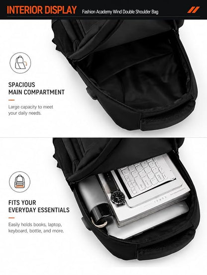 Laptop Bag Multipurpose Fashion Backpack For School/College/Office Bag With USB Charging Port