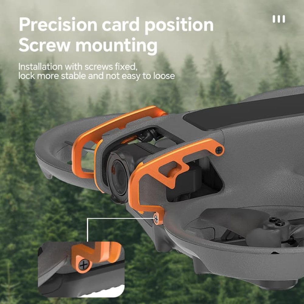 RCSTQ Aluminium Lens Guard for DJI Avata 2 Gimbal Camera (Orange) (view 6)