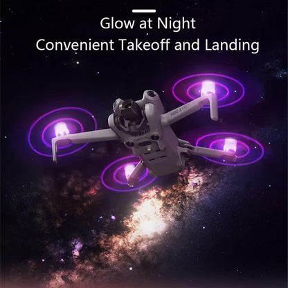 GetZget® Led Flash Props For DJI Mini 3 Series and mini 4 pro Led Light Propellers Accessories (Full Set)