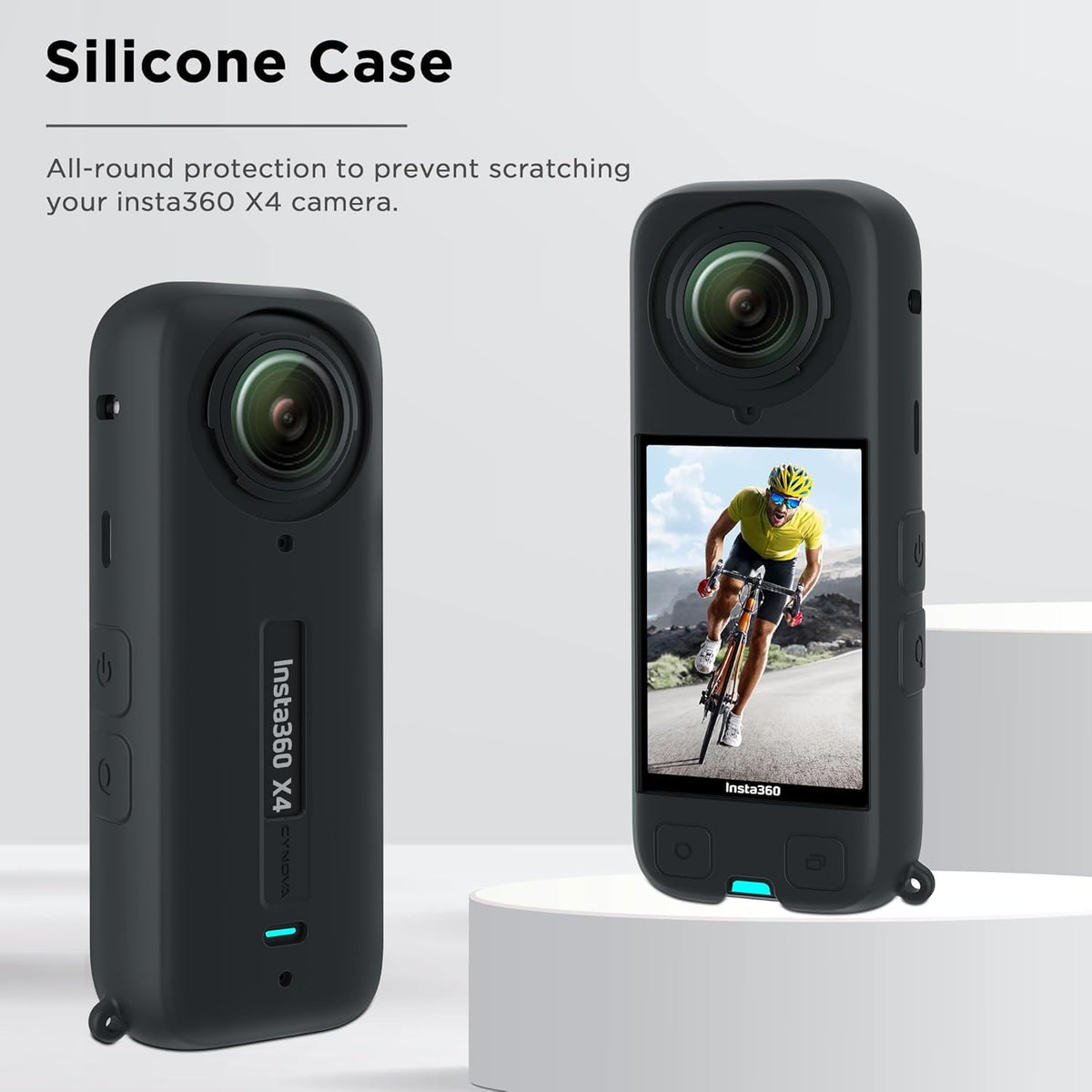 Cynova Kit for Insta360 X4 (Silicone Case, Screen Protectors, Lens Cap) (view 6)