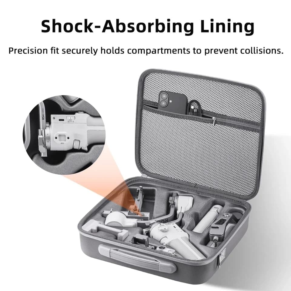 Splash-Proof Carrying Case for DJI RS 4 Mini DSLR Gimbal (view 4)