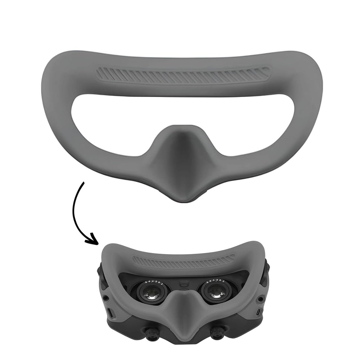 Silicone Eye Pad Cover for DJI Avata Goggles 2 (Grey)