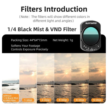 DJI Osmo Pocket 4/3 (2-in-1 ) Adjustable Variable ND Magnetic Camera Lens Filters 