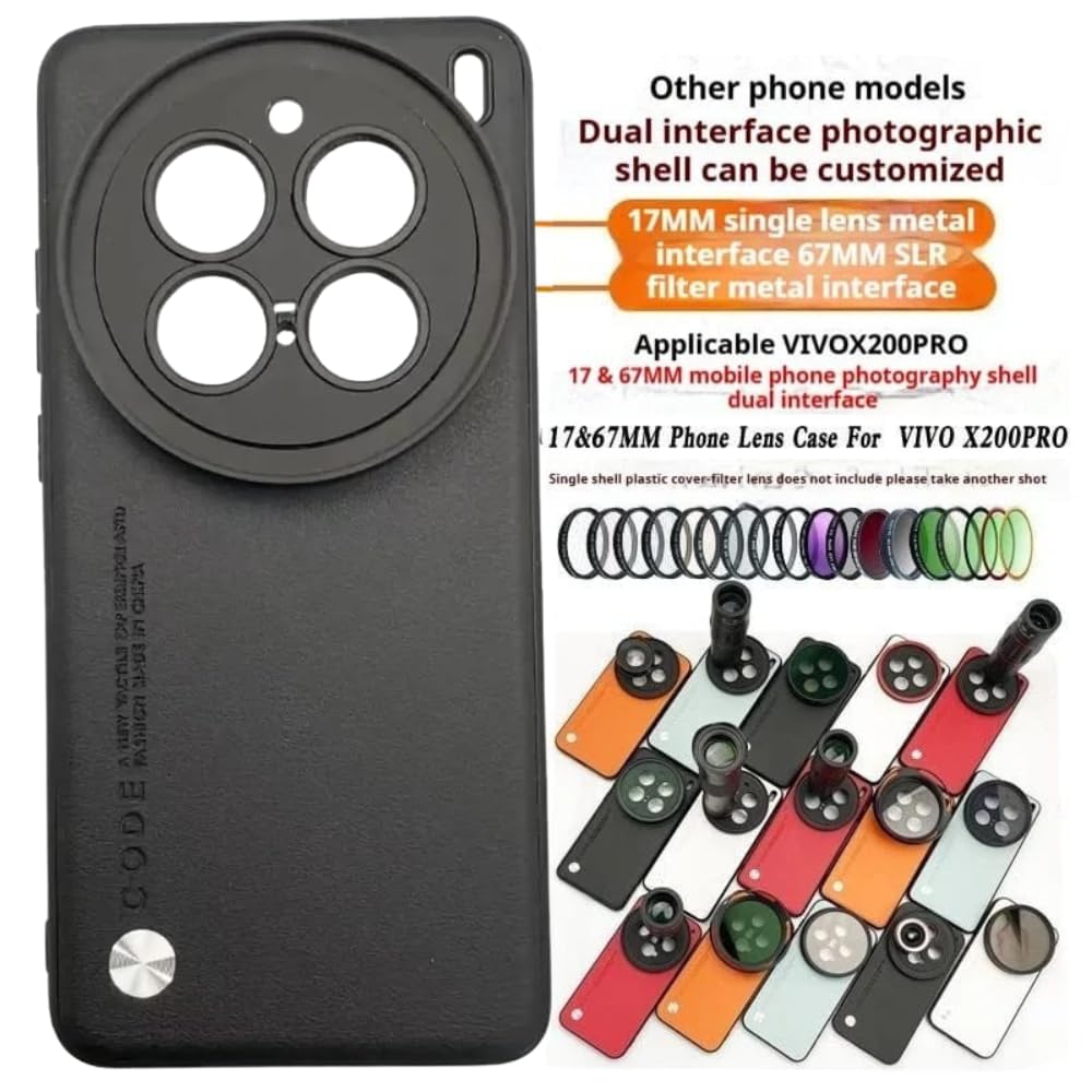 GetZget® 17mm Phone Case For Vivo X200 Pro with Lens Cap Cover Support