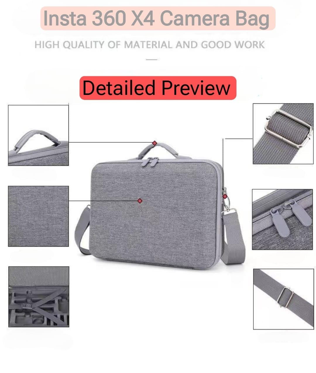 Full Set Carrying Case for Insta360 One X4 Camera and Accessories (view 8)