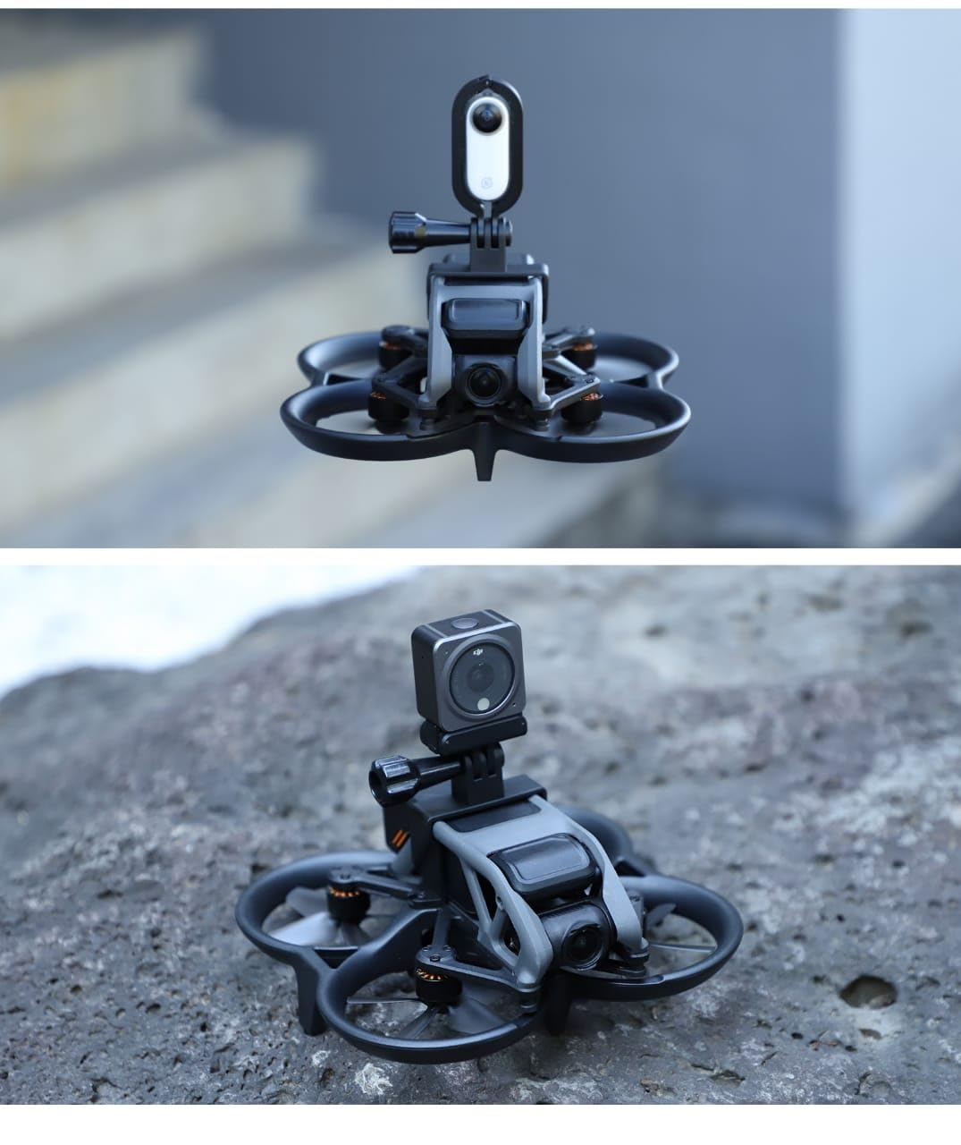 Action Camera Holder for DJI Avata (Insta360, GoPro, Osmo Pocket, Lights) (view 2)