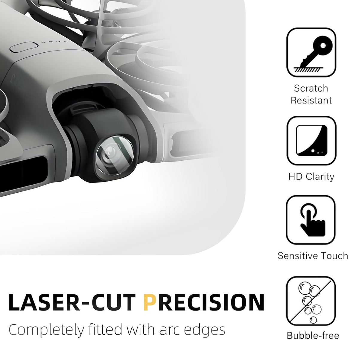 9H Tempered Glass Lens Protector for DJI Neo 2 Drone (Pack of 2) (view 5)
