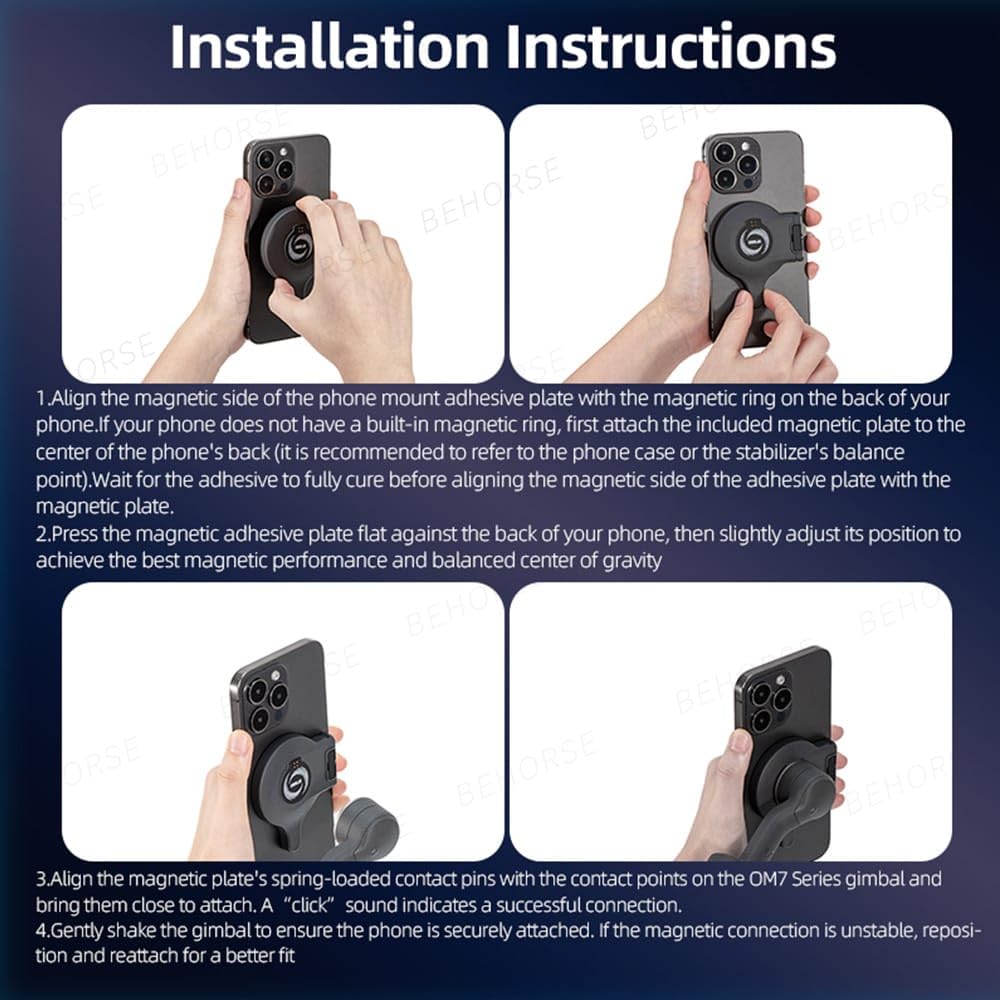 Quick Mount Magnetic Clip for Smartphones & Portable Vlogging & Recording Accessory