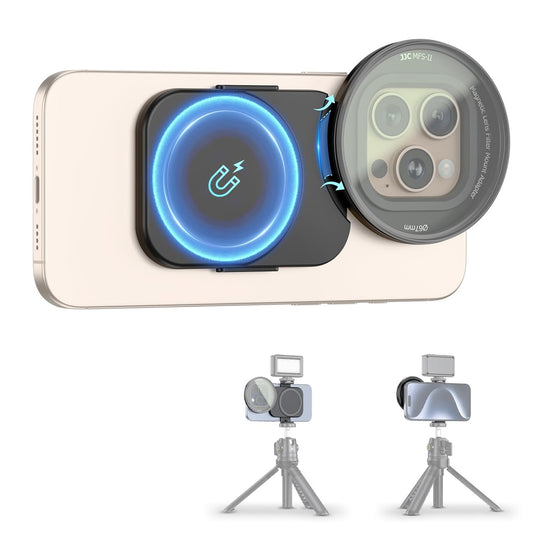 JJC 67mm Phone Lens Filter Adapter Mount for iPhone 16/15/14 Pro/Pro Max