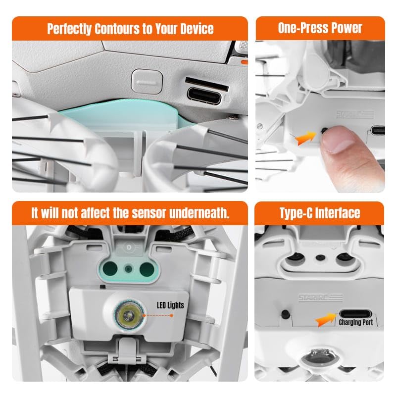 2-in-1 LED Landing Gear Height Extender with Search Light for DJI Flip (view 9)
