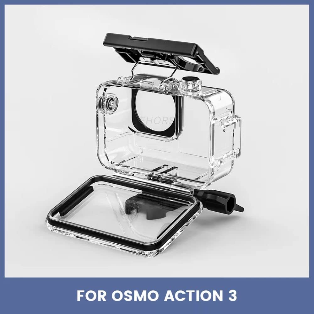 GetZget® Waterproof Case Compatible with DJI Osmo Action 5 pro, Action 3, 4 Camera Underwater Dive Protective Accessories