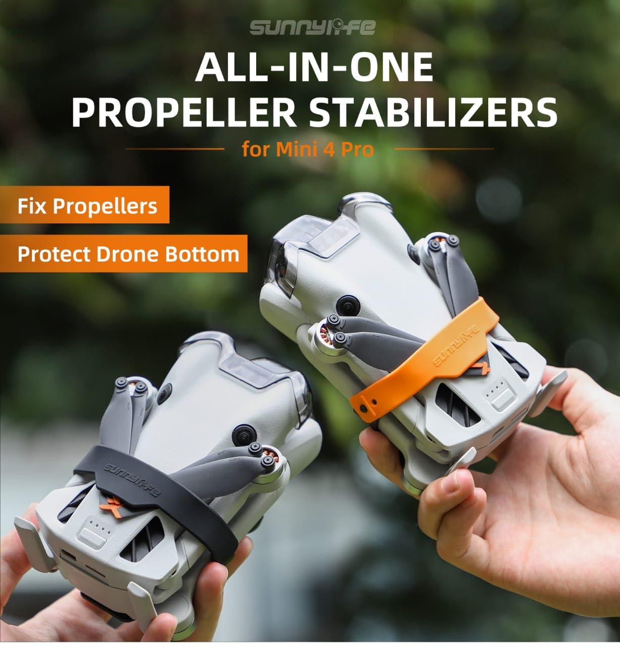 Props Holder For dji Mini 4 Pro propeller holder wings protection Travel Accessories (Orange)