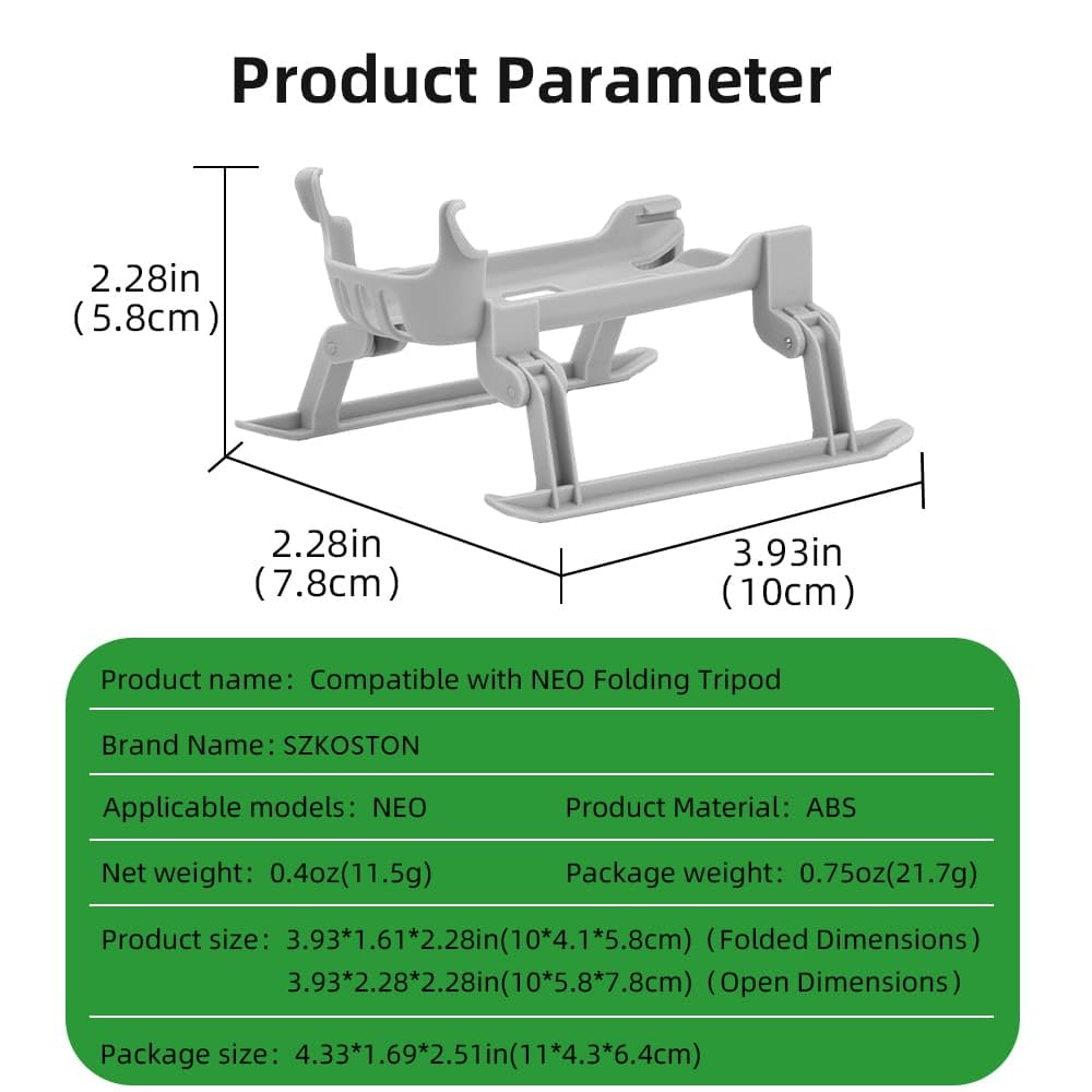  Height Extender For DJI Neo Foldable Landing gear leg Accessories(Getzget)