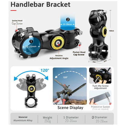 Bike Bracket for Action Camera Insta360 One X4/X3/X2, GoPro sereis, Osmo Action 4/3, Pocket Series 