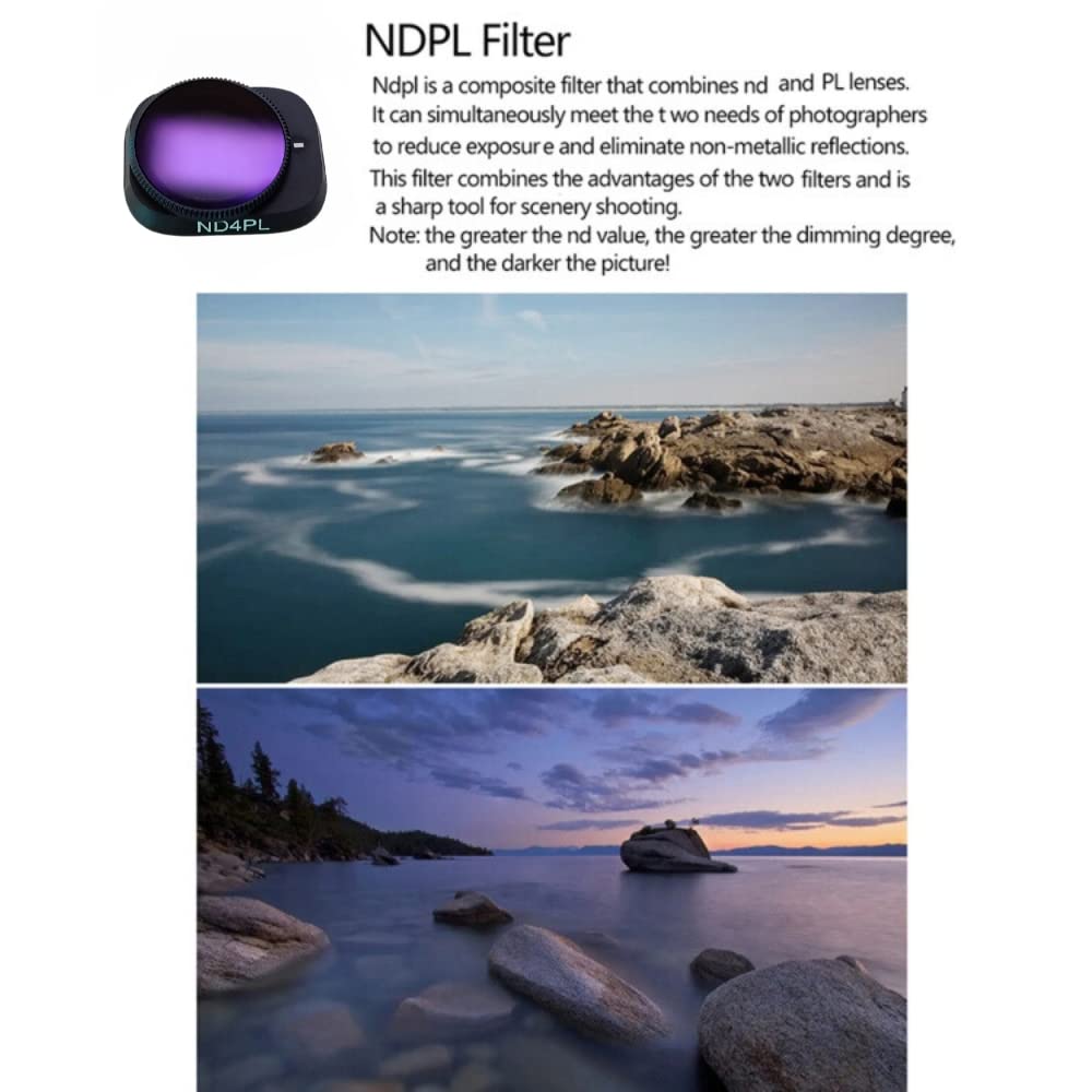 NDPL Filter Set for DJI Mini 3/ Mini 3 Pro (ND4PL,ND8PL, ND16PL, ND32PL) Premium Gimbal Camera Lens ND Filters Accessories