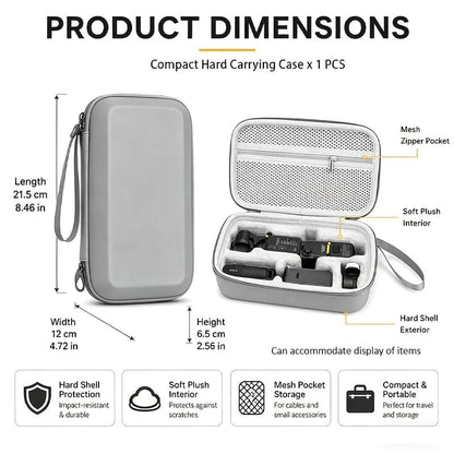 GetZget® Carrying Case For DJI Osmo Pocket 4 Water Splash Proof Protective Storage Hand Bag