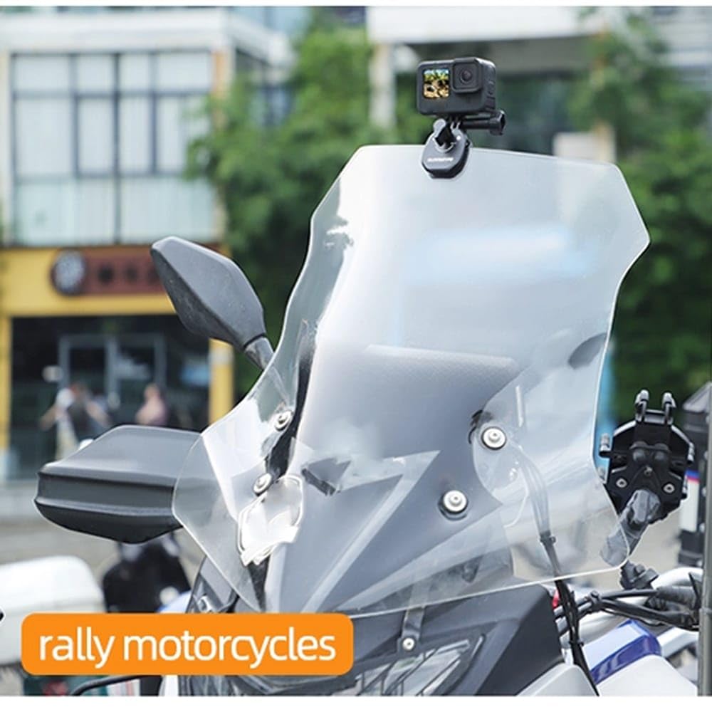  Motorcycle Windshield Mount For DJI Osmo 360, Pocket 3, Action 4/5/5pro, Insta 360 X5/X4/X3, Go Pro Hero 12/11/10 Action Camera Accessory