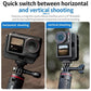 Vertical-Horizontal L Shape Magnetic Base Mount For Action 3/4/ 5 pro Camera Aluminium Alloy Mounting Accessory