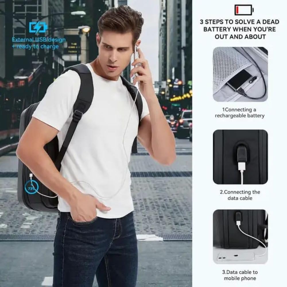  Multipurpose Hard Shell Waterproof Backpack for DJI Air 2s & Accessories (Black)