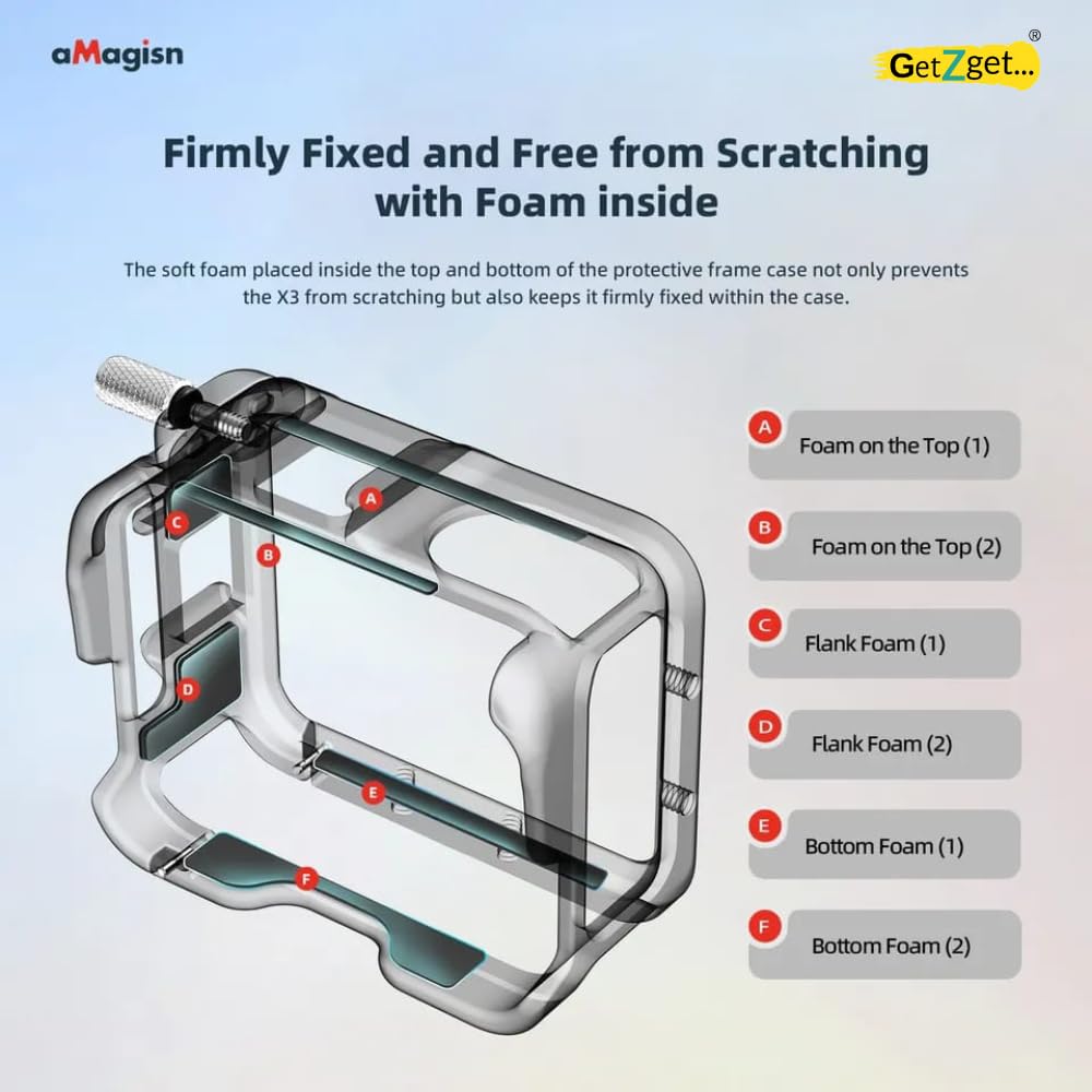 Protective Metal Frame Mount Case for Insta360 GO 3 Camera (view 7)