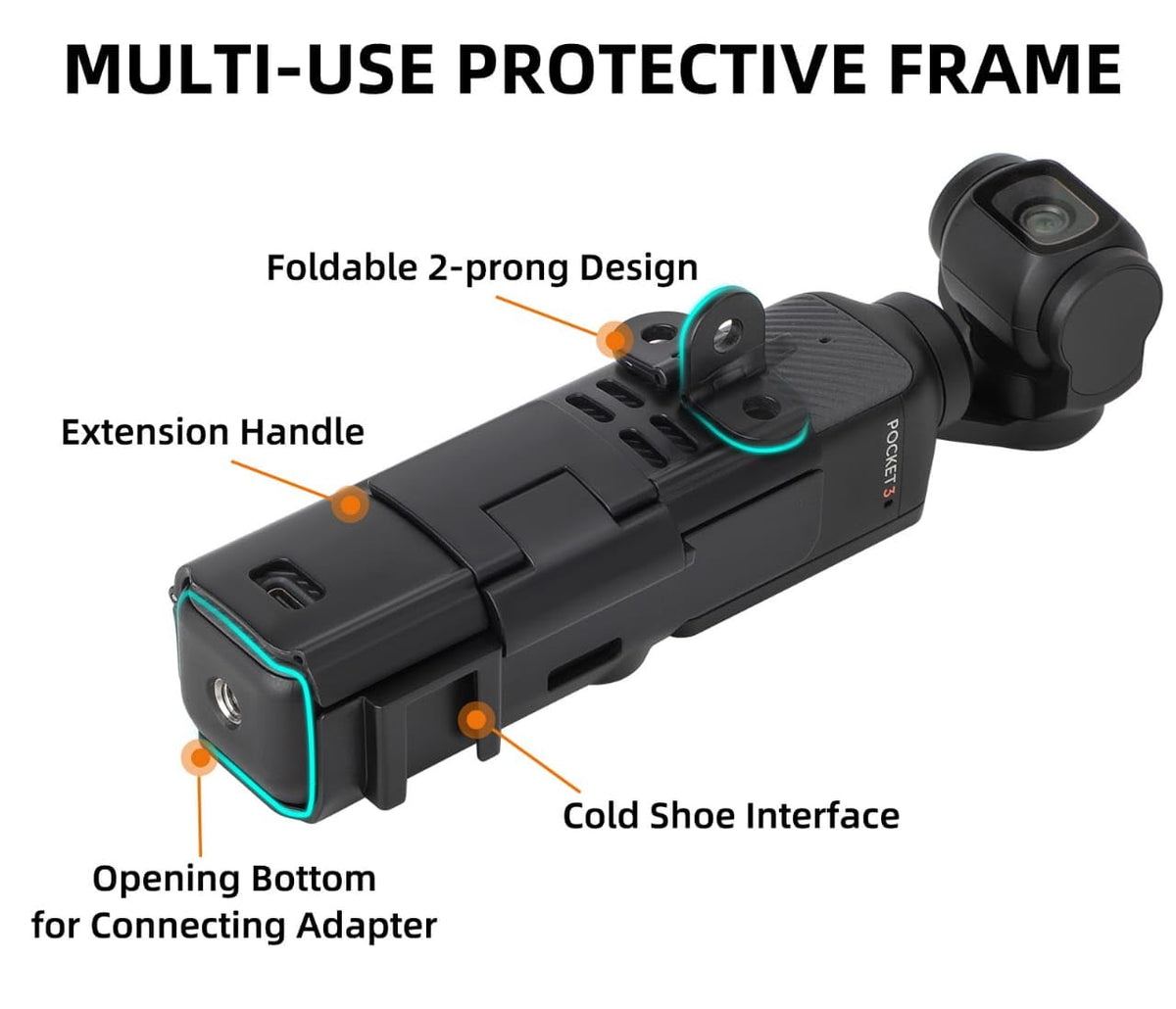 Expansion Mount Bracket Adapter for DJI Osmo Pocket 3 (Black) (view 2)