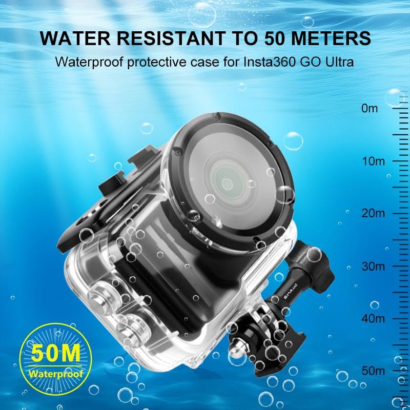 Underwater Waterproof Dive Case for Insta360 GO Ultra Protective Housing Accessories 