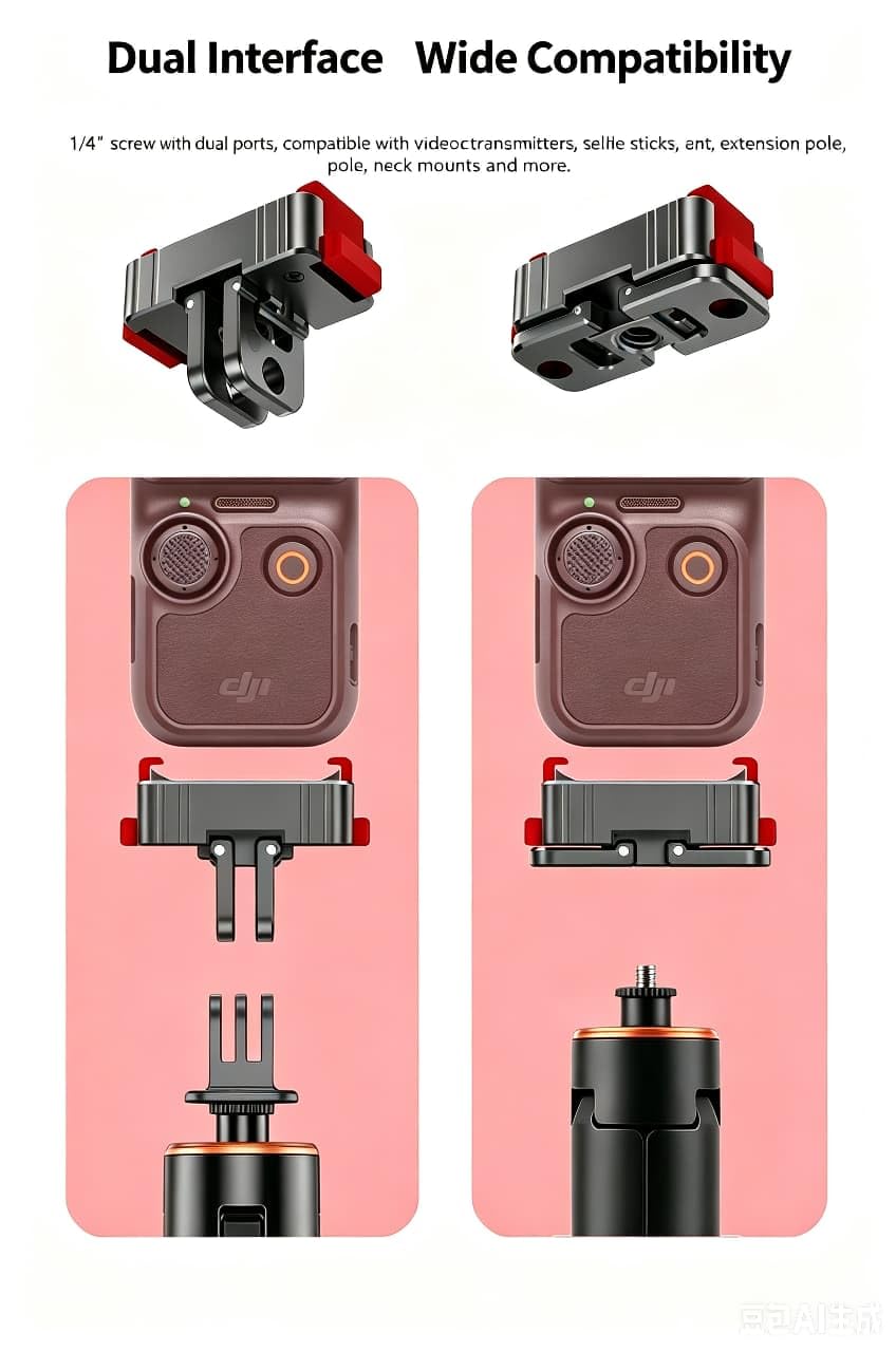 Magnetic Metal Mount For DJI Osmo Pocket 3/4/ 4P Pro Sport Camera Accessories (Getzget)