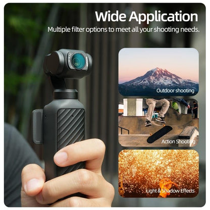 DJI Osmo Pocket 4/3 (2-in-1 ) Adjustable Variable ND Magnetic Camera Lens Filters 