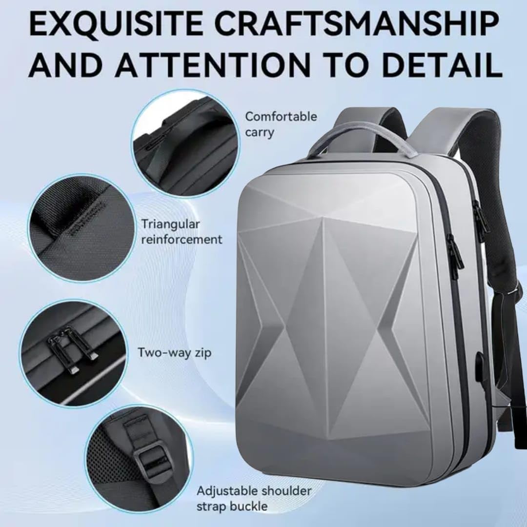 GetZget® Multipupose Carrying Case Bag for DJI Mavic 4 Pro & Accessories Storage Hard Waterproof Backpack with Safety Belt & EVA Foam (for Mavic 4, Grey)
