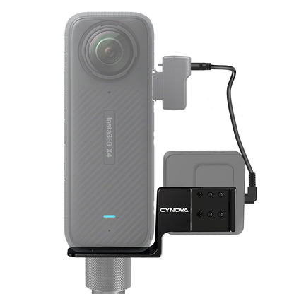 CYNOVA External Mic Mount For insta360 X4/ X3/ X2 Camera Mic Mounting Bracket