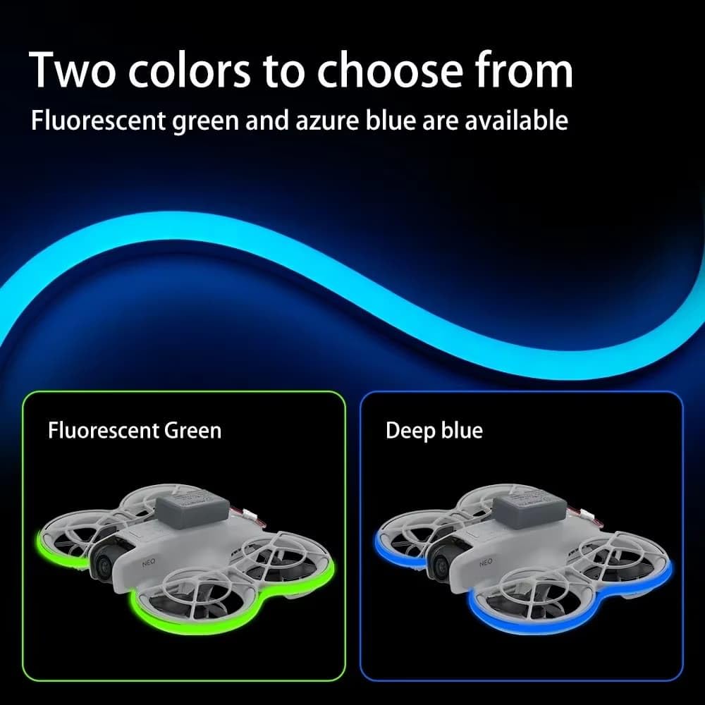 Waterproof LED Light Strap for DJI Neo (3 Modes, Deep Blue) (view 3)