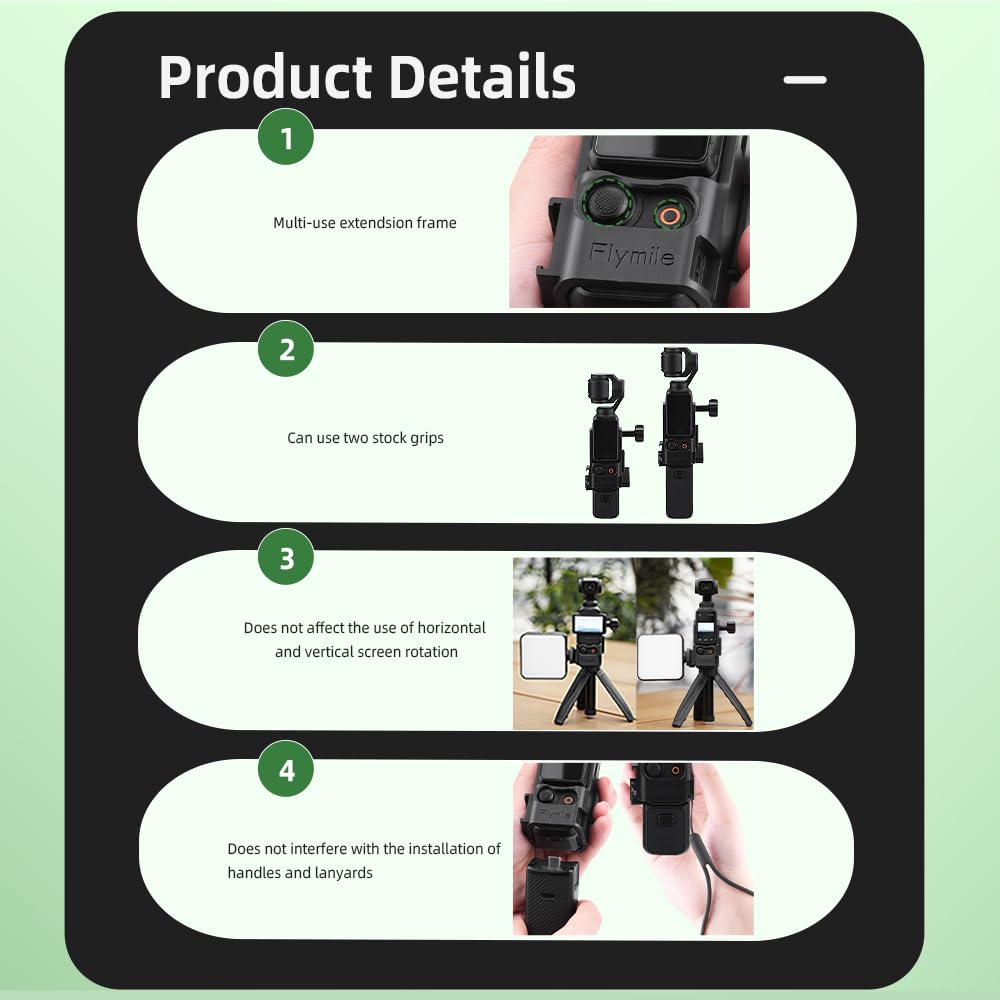 DJI Osmo Pocket 3/4 / 4P/ 4 Pro, Protective Extension Frame Case
