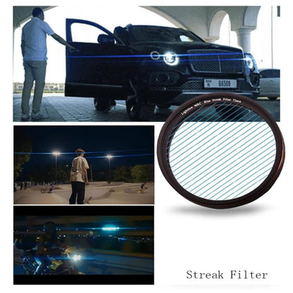 Streak Lens For Samsung Galaxy S23/24/25 Ultra, Vivo X100/200 Pro, Xiaomi 14 UltraMobile Cover, DSLR Camera (Blue, 67mm)