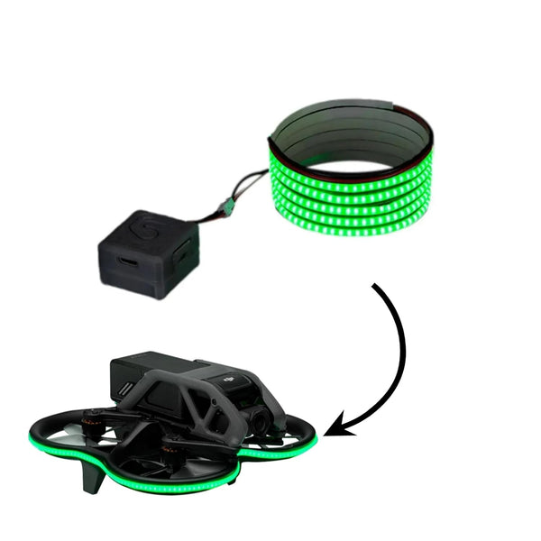 Waterproof LED Light Strap for DJI Avata (3 Modes, Fluorescent Green)