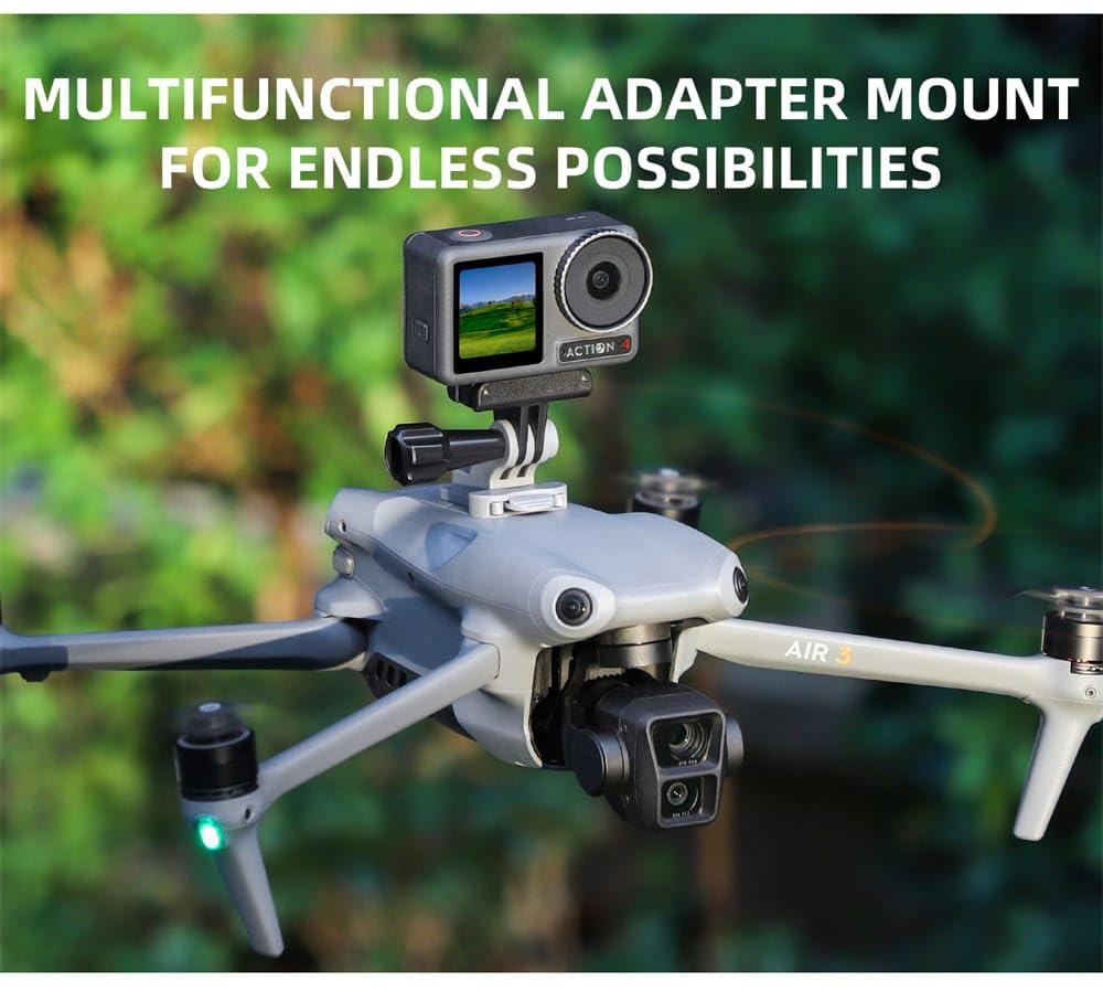 Action Camera Holder Mount Expansion Bracket for DJI Air 3 -Mount for Gopro, insta360, DJI Action Camera 