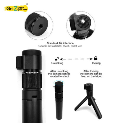 Bullet Time Handle for Insta360 and Action Cameras  360° Rotatable Tripod Stand  One X4, X3, X2 Series 