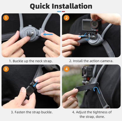 Sunnylife POV Neck Mount for Action Camera For DJI Osmo 360, Action 3/4/5 PRO, Insta360 X3,X4,X5,ACE 2 PRO, Gopro Series Camera Accessories