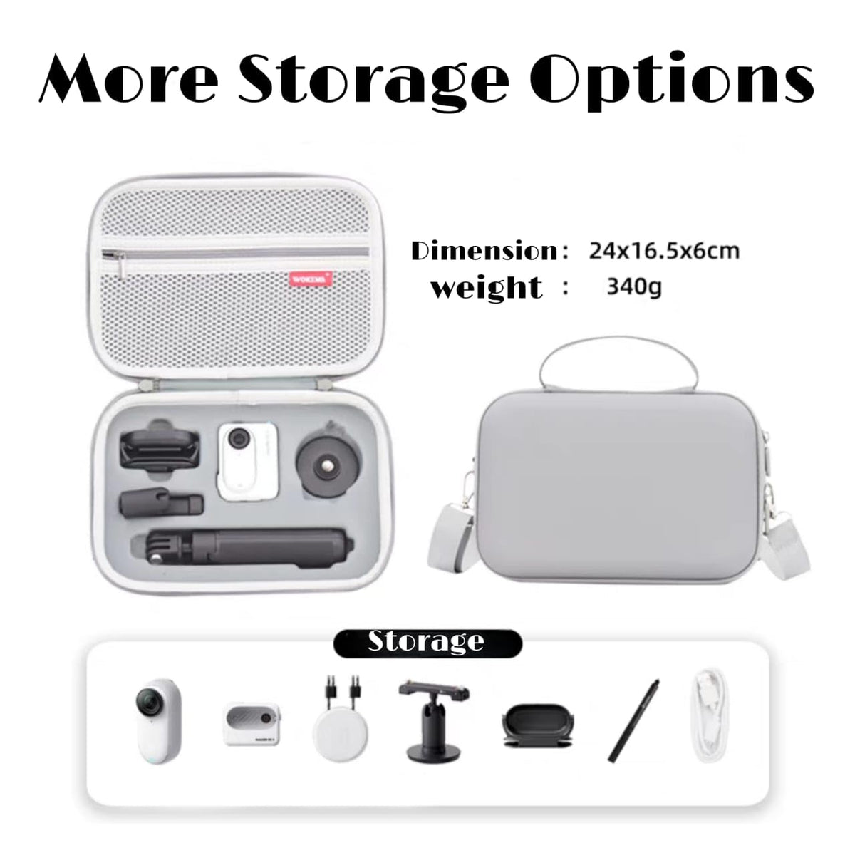 Protective PU Carrying Case for Insta360 GO 3 (view 4)