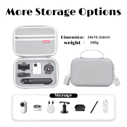 Carrying Case Bag for Inst360 Go3 & Accessories Storage Protective PU Case