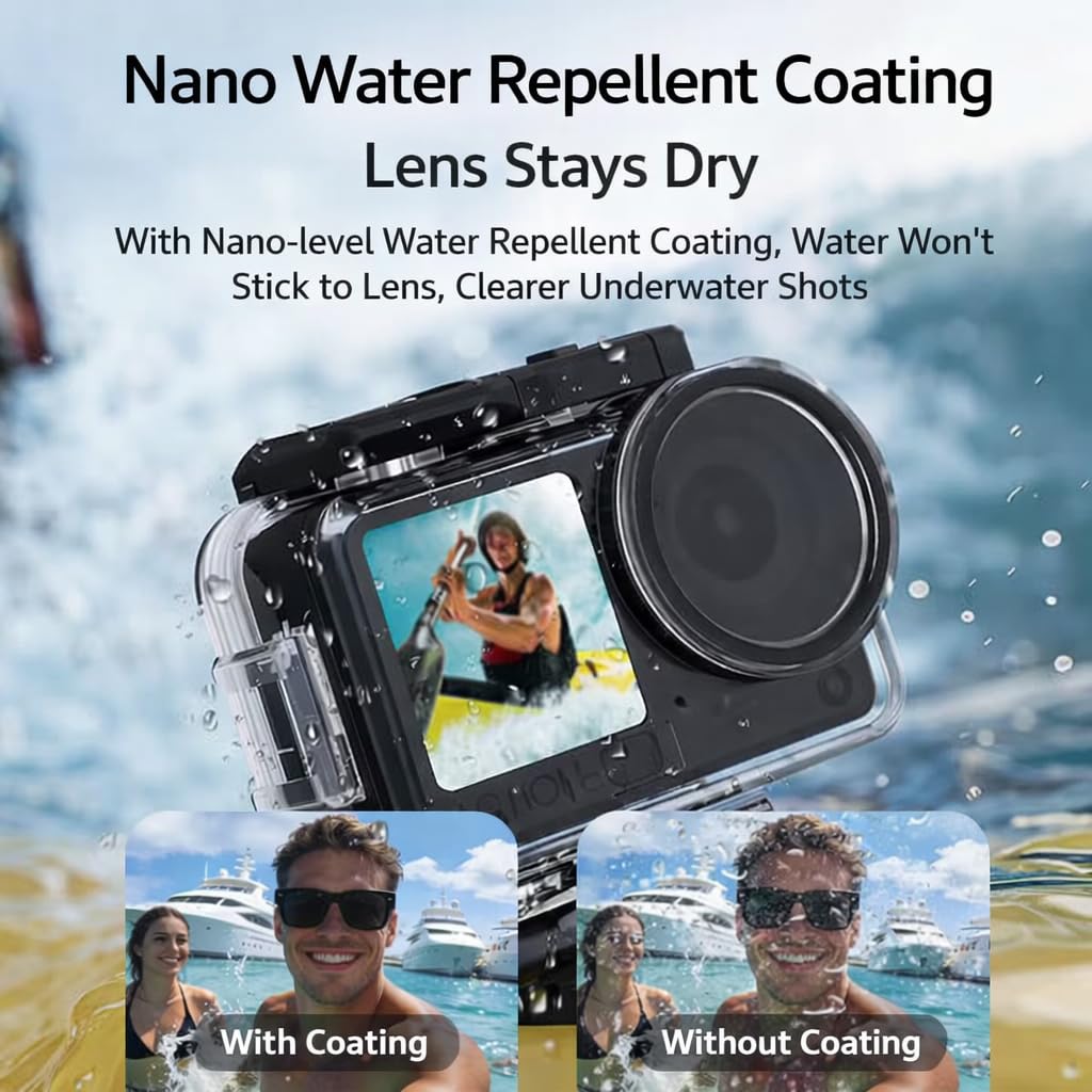 GetZget® Waterproof Case For DJI Osmo Action 6 Camera Underwater Dive Case